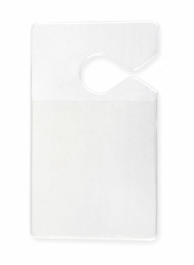 Vehicle ID Card Holder: Pouch, Vertical, 3 1/16 in Badge Pouch Wd, 5 1/8 in Badge Pouch Ht, 5 PK