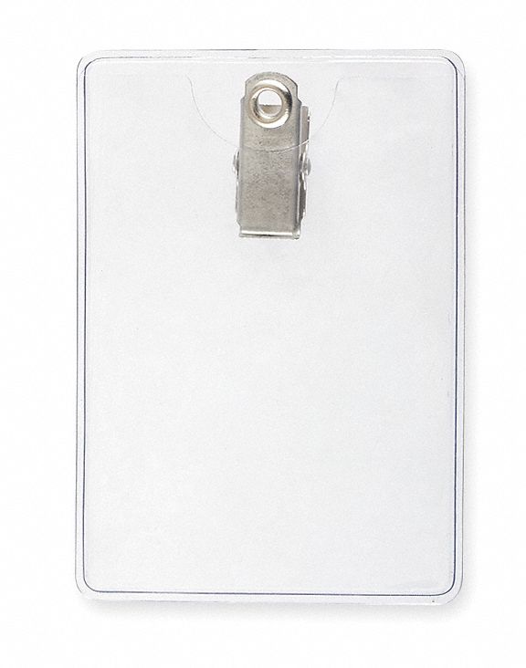 Vertical, Blank, Clip on Badge Holder - 2XKF1|2XKF1 - Grainger