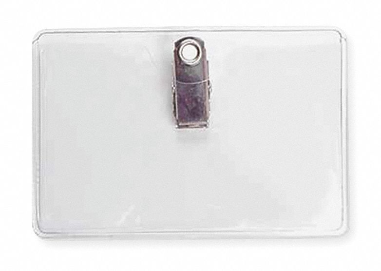 Horizontal, 3-17/64 in, Clip on Badge Holder - 2XKF2|2XKF2 - Grainger