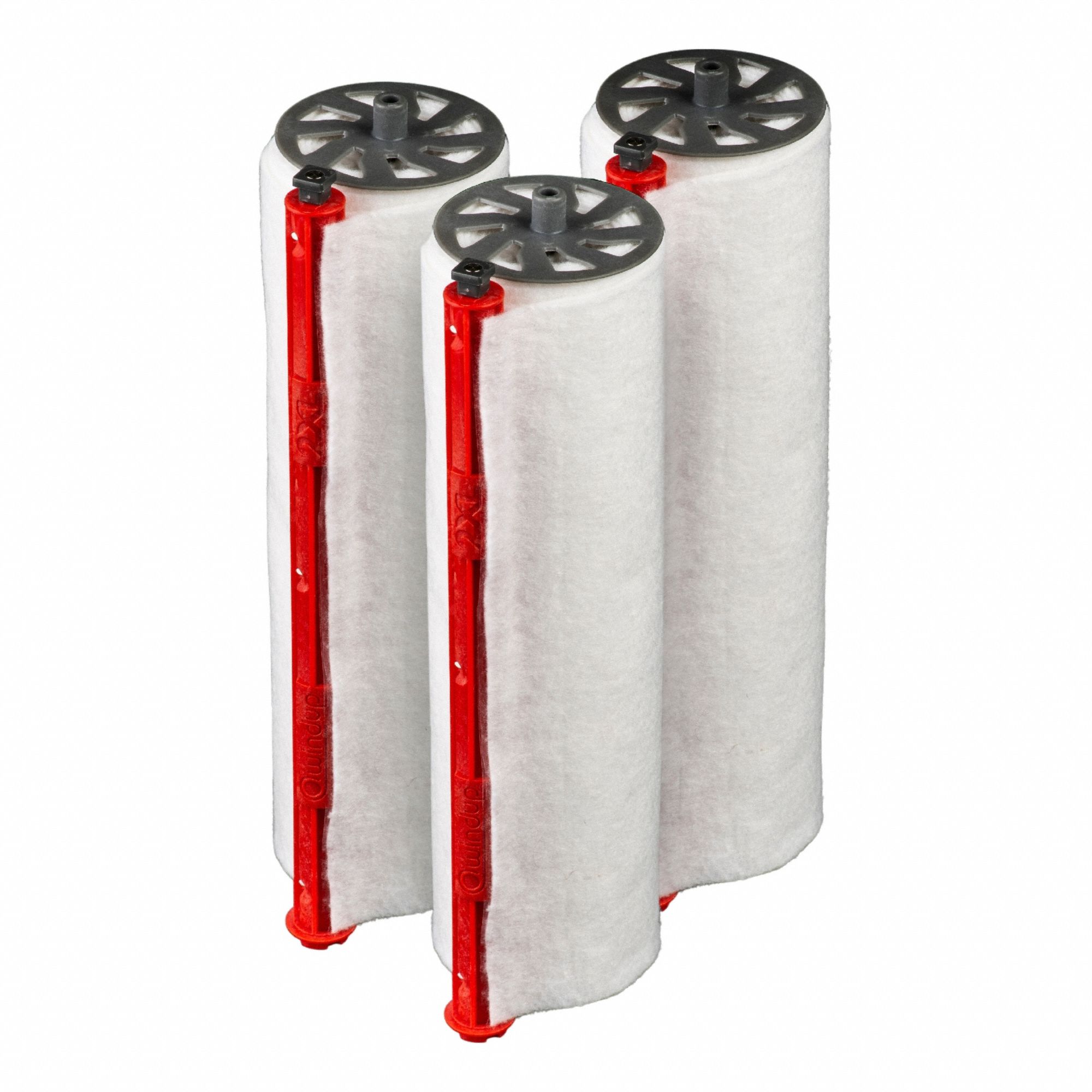 Disposable Mop Pad: Microfiber, White, Windup, 3 PK