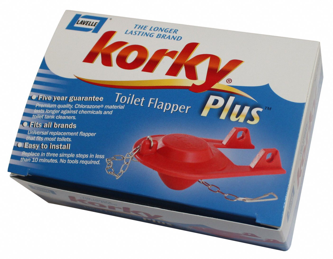 KORKY Flapper, Fits Brand Universal Fit, For Use With Most Toilets, 2