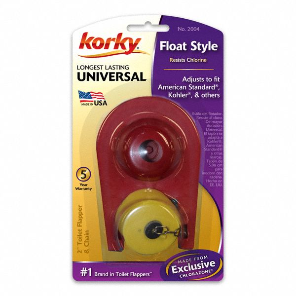 KORKY Flapper Fits Universal Fit Brand, For Universal Fit, 2 in Size