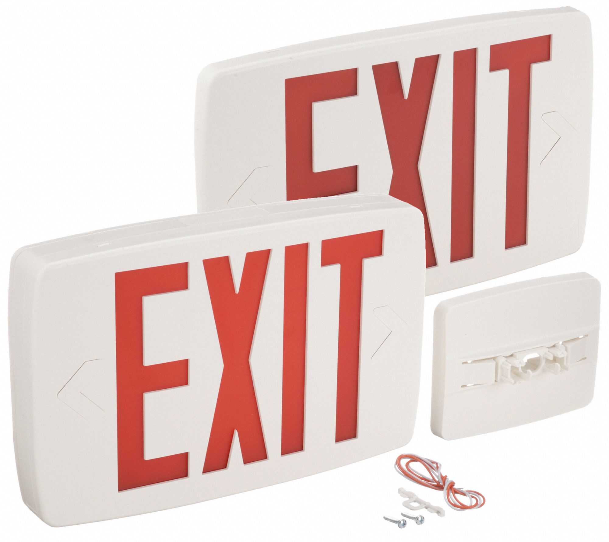LITHONIA LIGHTING Exit Sign Emergency Battery Backup, LED, White, Red