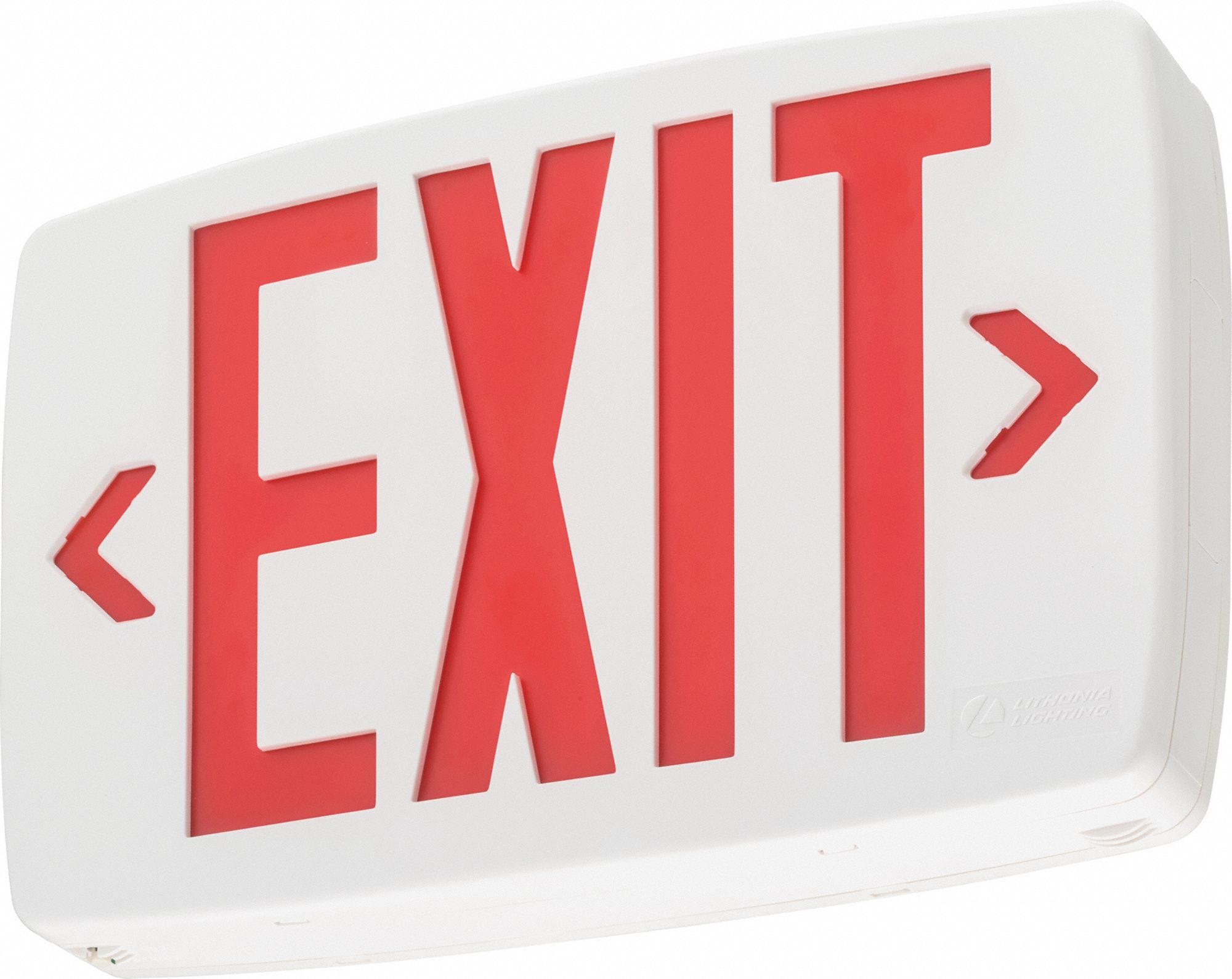 LITHONIA LIGHTING Exit Sign Emergency Battery Backup, LED, White, Red