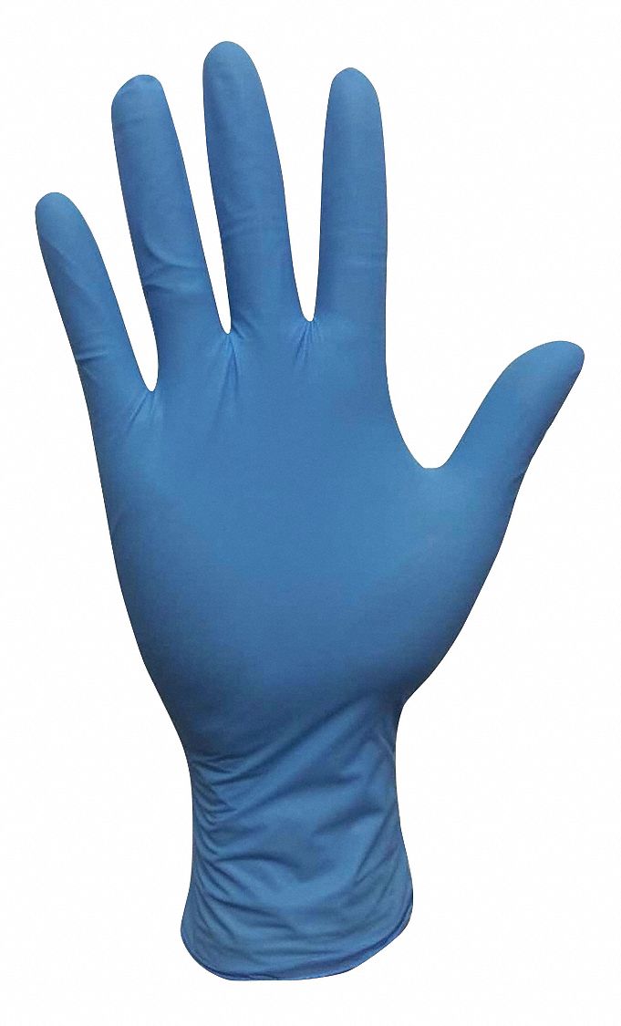 blue nitrile disposable gloves