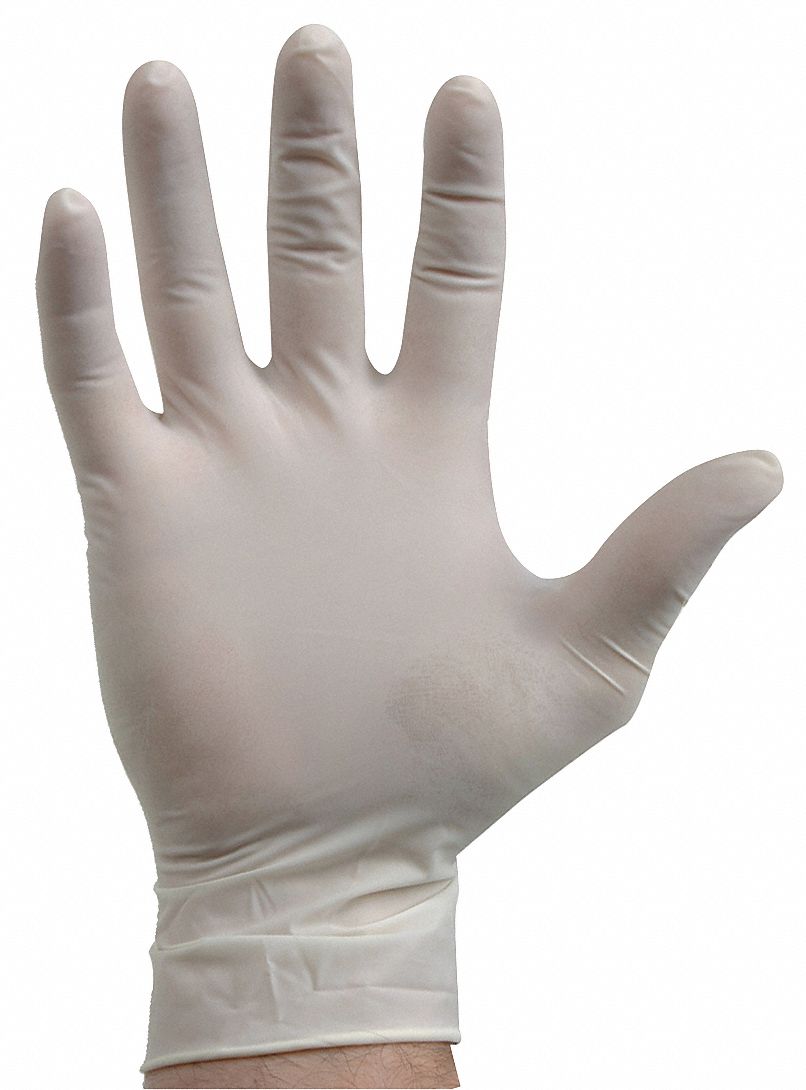 CONDOR Guantes Desechables de Látex Beige Libre de Polvo Sin Forro Talla CH  - Guantes Desechables - 10D863