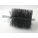FLUE BRUSH, ¼ IN MALE THREADED CONNECTION, 4 IN DIAMETER, 4½ IN BRUSH L, TEMPERED STEEL