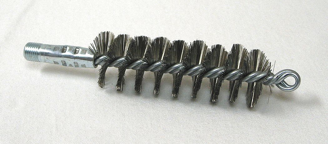 FLUE BRUSH, ¼ IN MALE THREADED CONNECTION, 1½ IN DIAMETER, 4½ IN BRUSH L