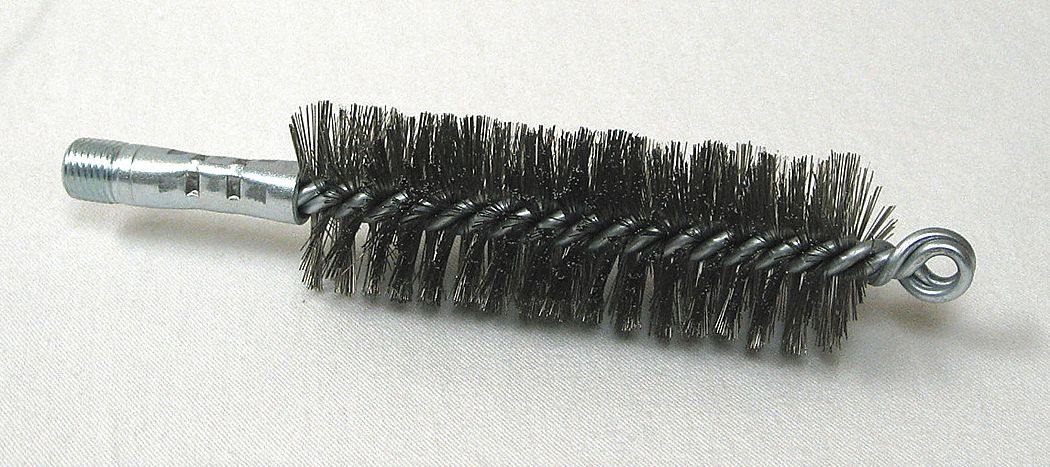 FLUE BRUSH, ¼ IN MALE THREADED CONNECTION, 1½ IN DIAMETER, 4½ IN BRUSH L