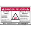 Danger/Peligro: Arc Flash Hazard Do Not Operate Controls Or Open Covers Without Appropriate Personal Protection Equipment Signs