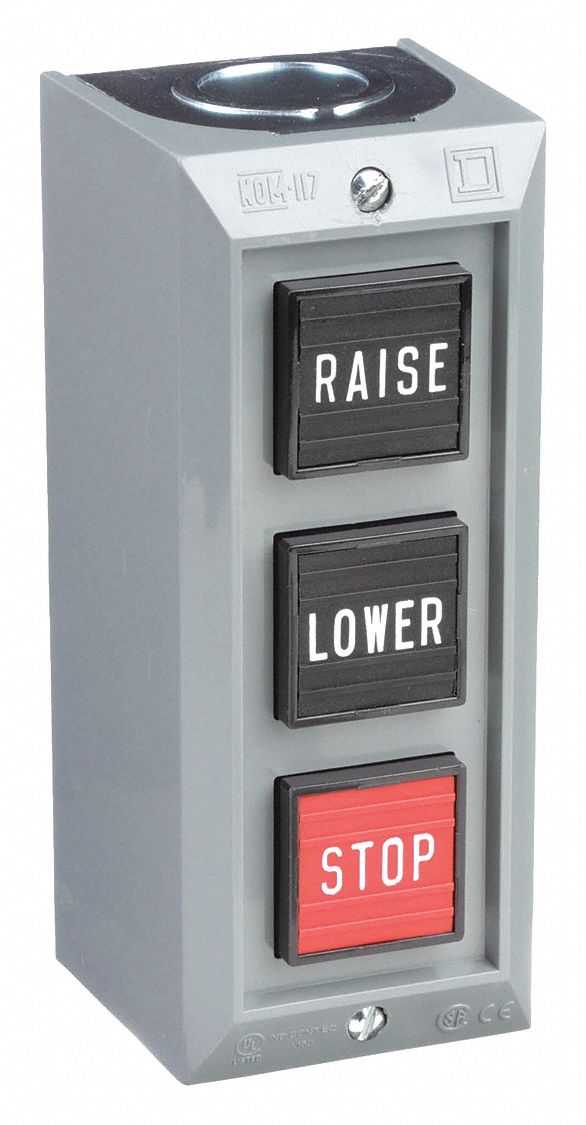 SQUARE D, Momentary / Momentary / Momentary, 2NO/3NC, Push Button Control Station 2XVG2