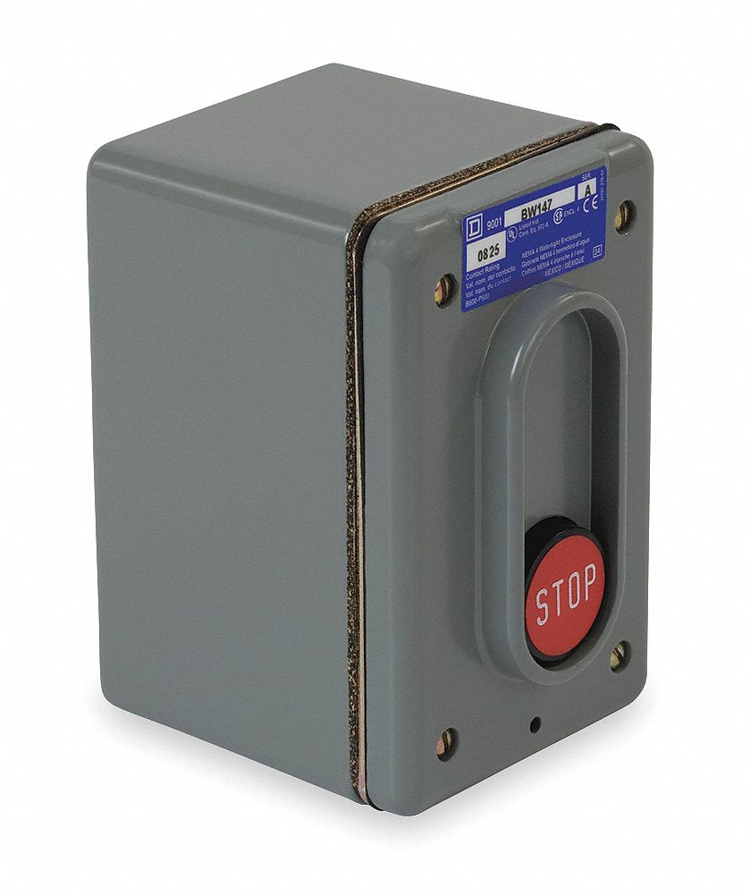 SQUARE D Push Button Control Station, 1NC, Stop, Push Button, Number of