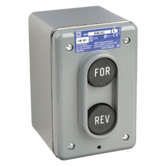 SQUARE D, Momentary / Momentary, 2NO, Push Button Control Station