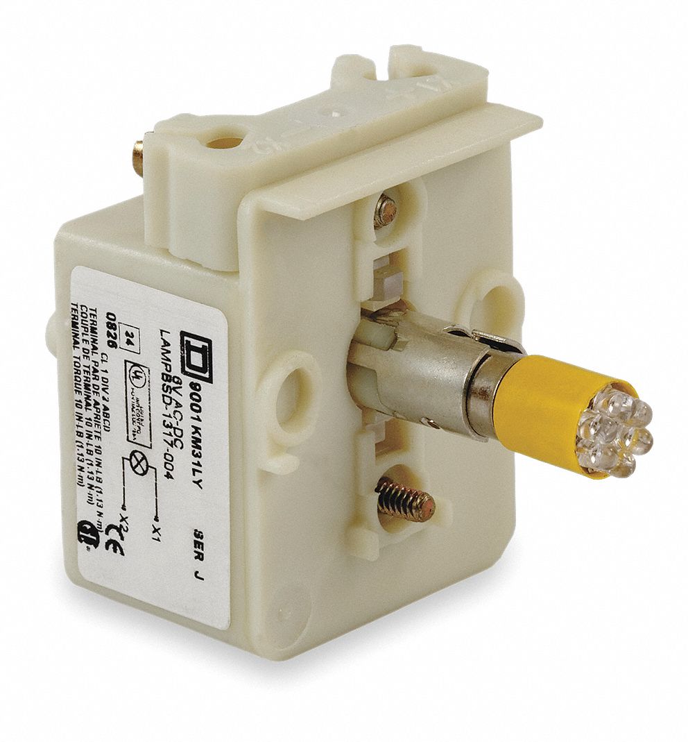 LAMP MODULE, 30 MM PANEL MOUNTING SIZE, YELLOW, LED