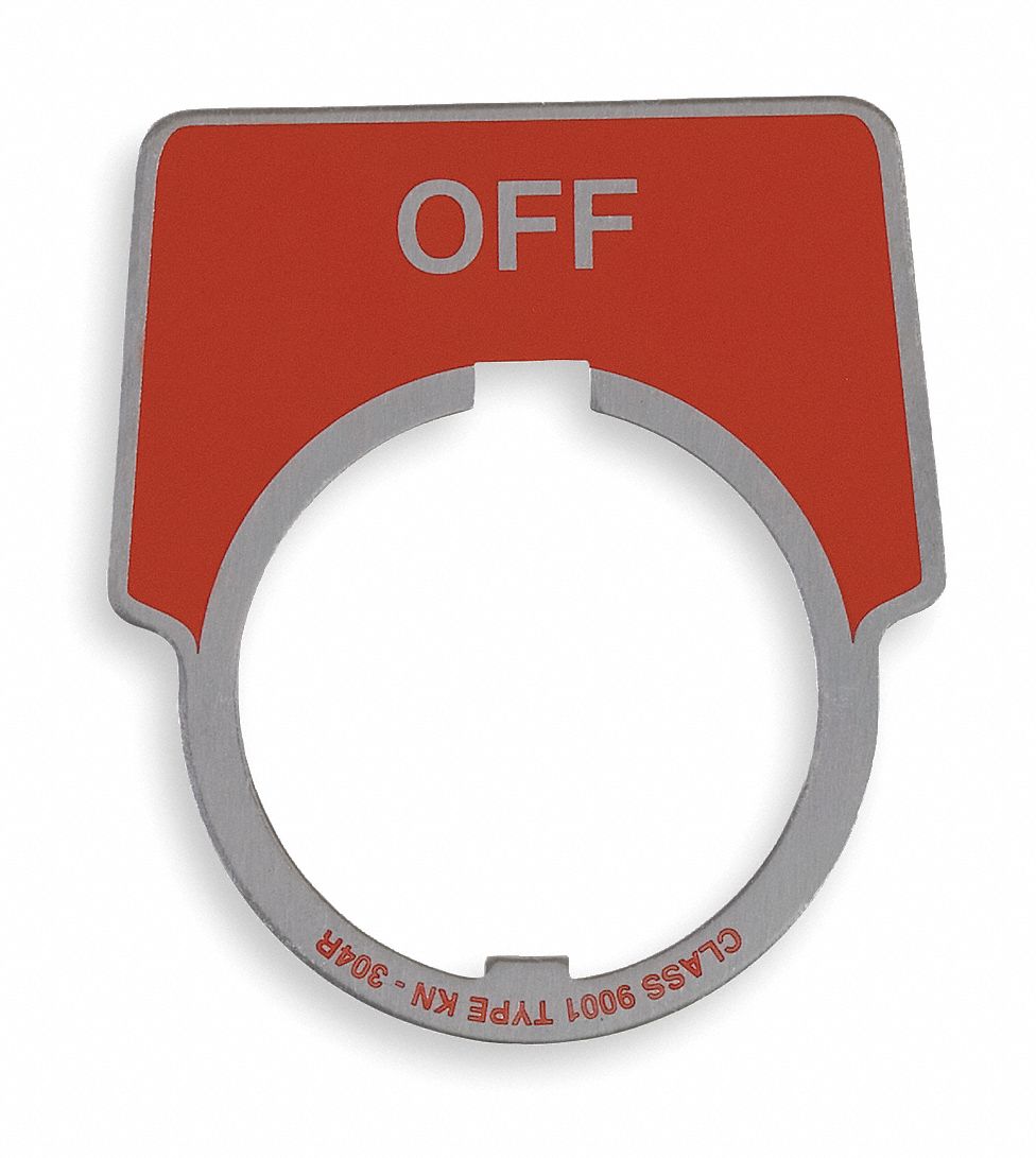 LegendPlate Off Silver/Red Half-Round