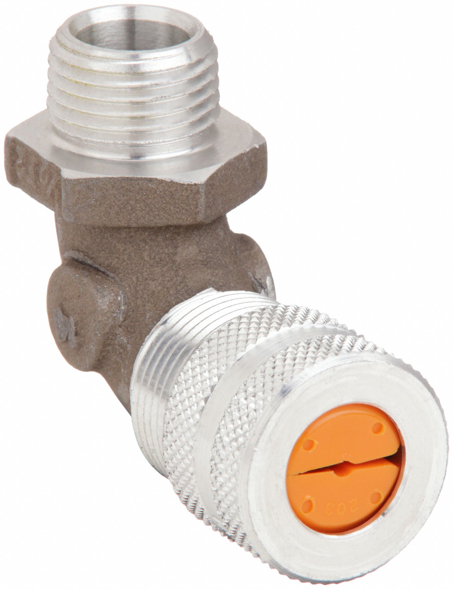 Liquid Tight Cord Connector: Aluminum, 1/2 in MNPT, 0.13 in to 0.19 in, Silver