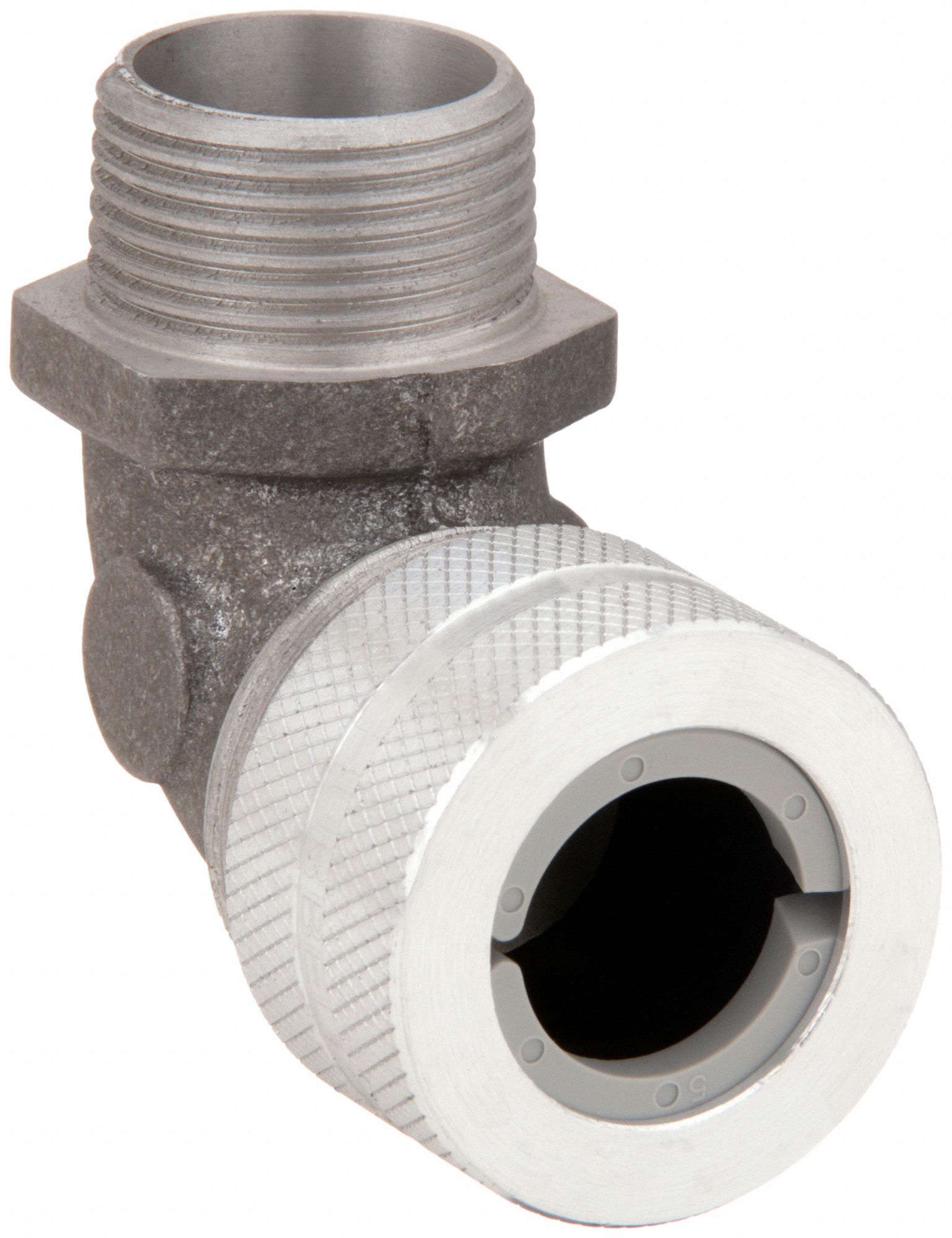 LIQUID TIGHT CORD CONNECTOR, ALUMINUM, 1 IN MNPT, 0.88 IN TO 1 IN, SILVER