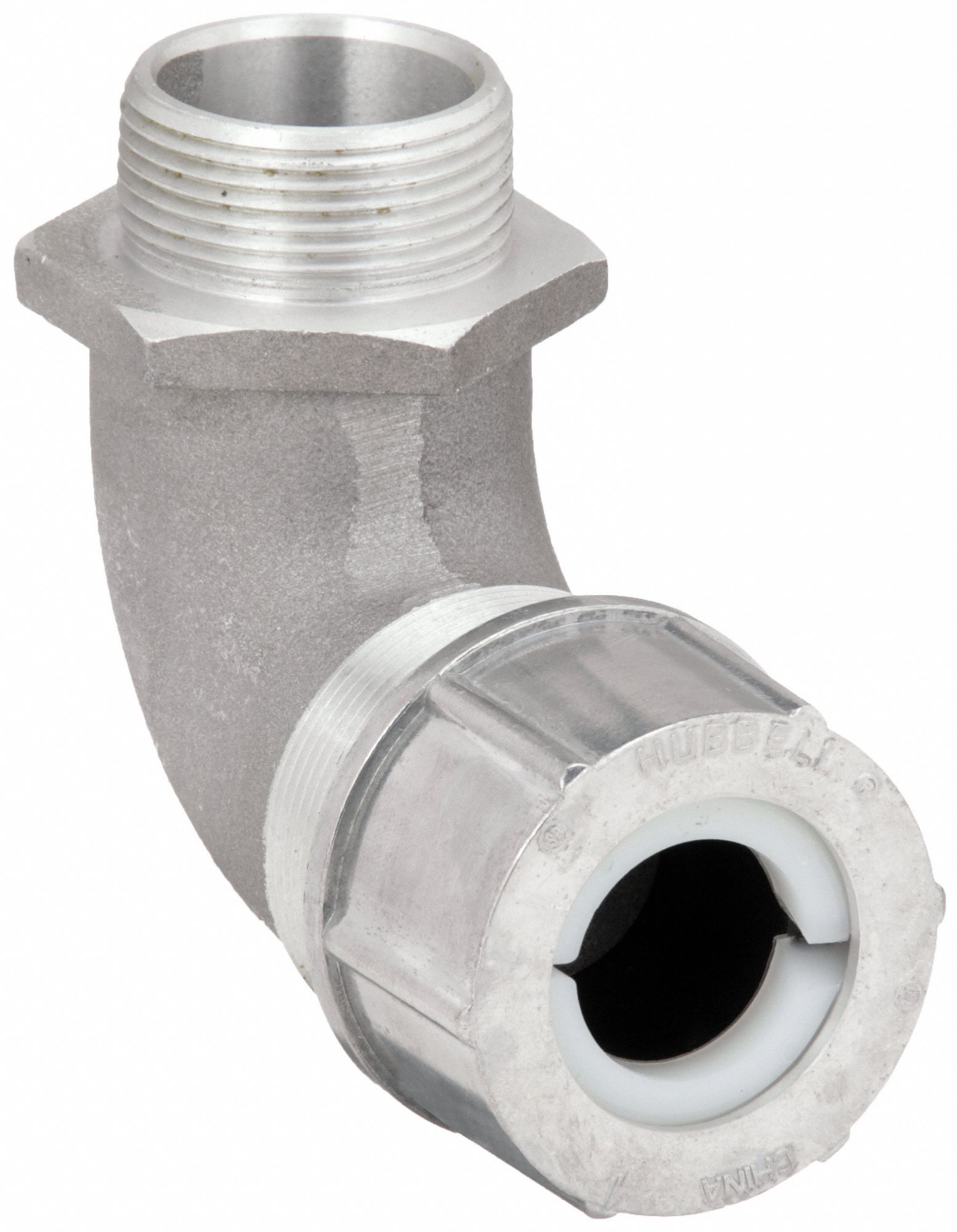 LIQUID TIGHT CORD CONNECTOR, ALUMINUM, 2 IN MNPT, 1.38 IN TO 1.50 IN, SILVER