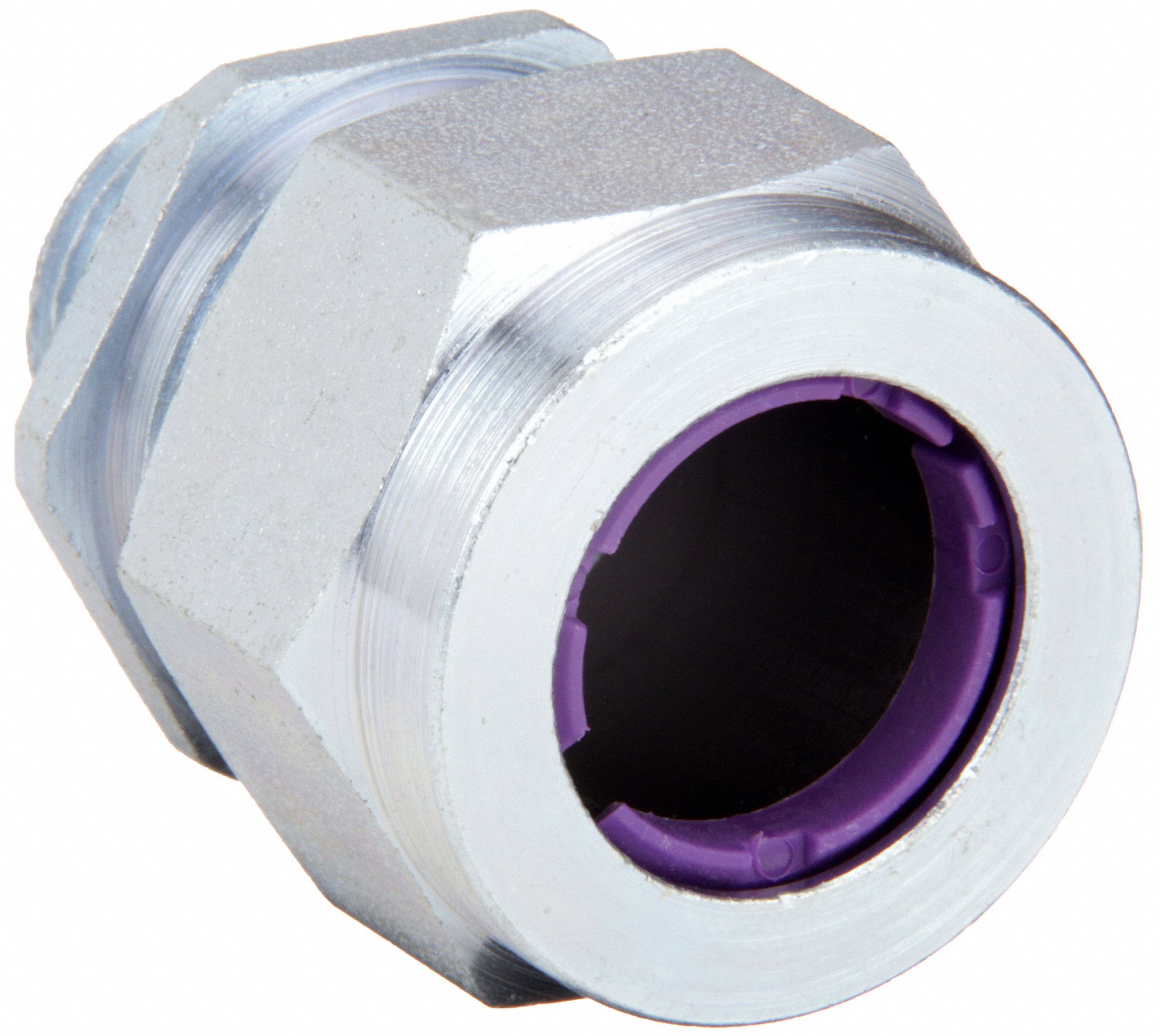 LIQUID TIGHT CORD CONNECTOR, STEEL, ¾ IN MNPT, 0.75 IN TO 0.88 IN, SILVER