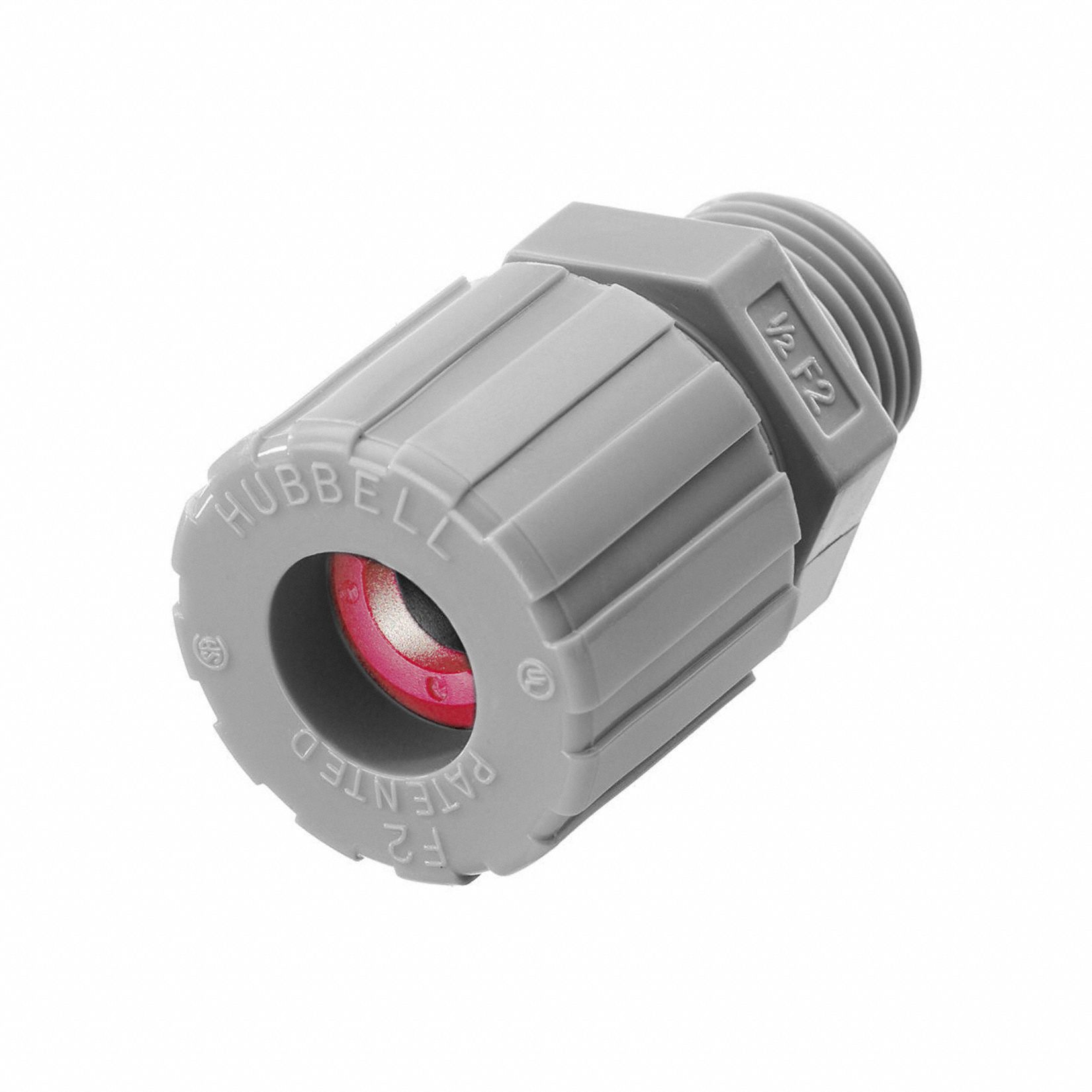 LIQUID TIGHT CORD CONNECTOR, NYLON, 1 IN MNPT, 1 IN TO 1.13 IN, GREY