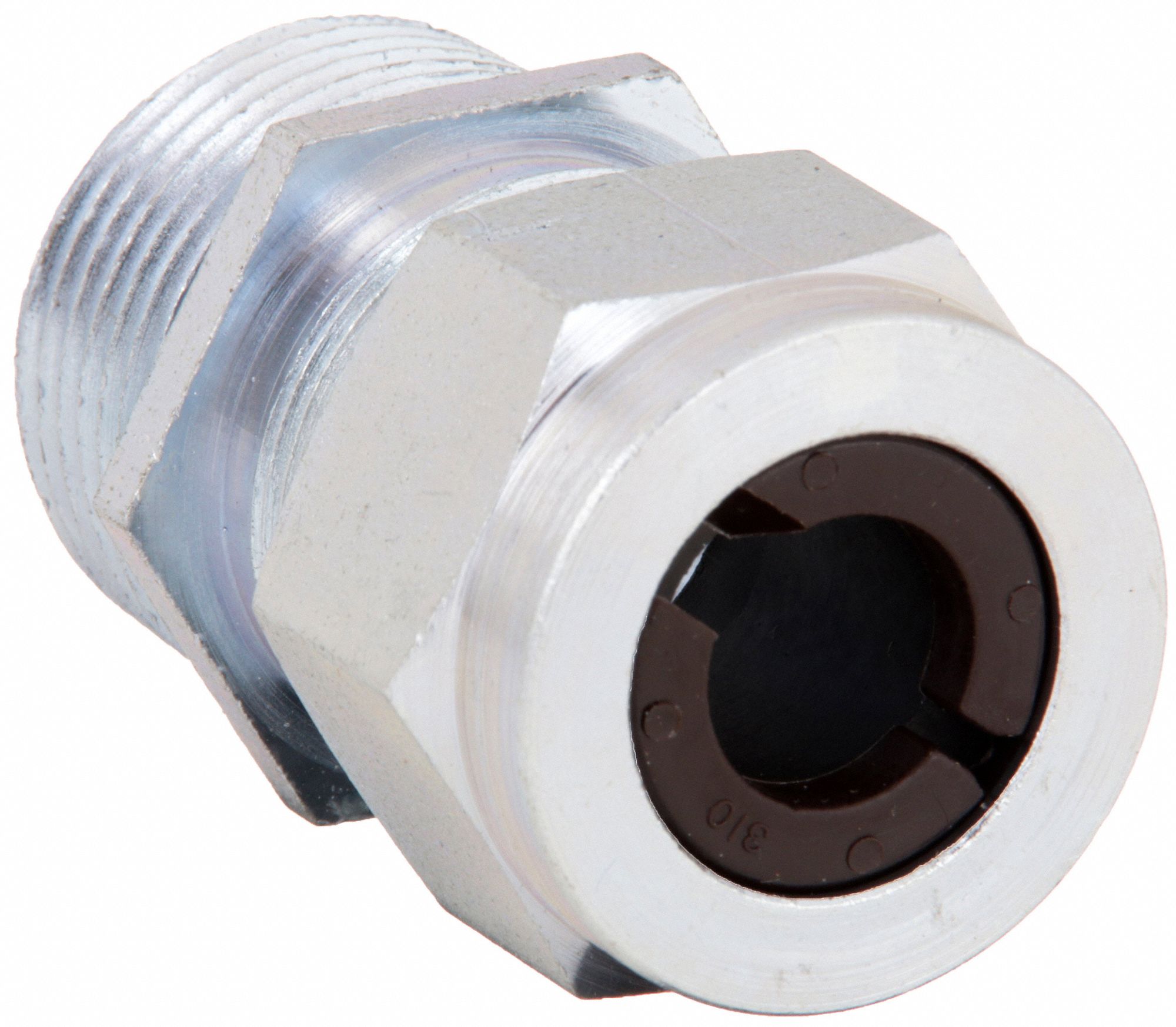 LIQUID TIGHT CORD CONNECTOR, STEEL, 1 IN MNPT, 0.50 IN TO 0.63 IN, SILVER
