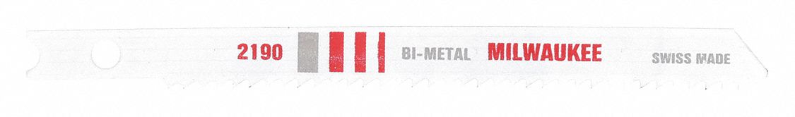 Jigsaw Blade: 14, 3 5/8 in Blade Lg, Bi-Metal, Bi-Metal, U Shank, Medium Metal, 5 PK