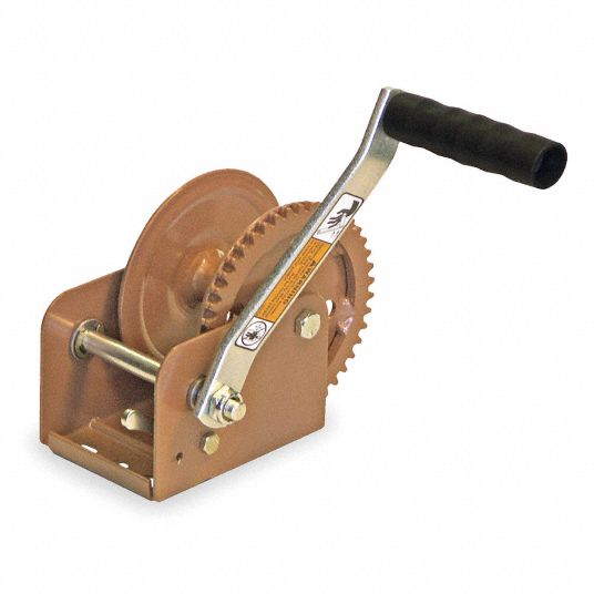 5 3/8 in Ratcheting Hand Winch with 1100 lb 1st Layer Load Capacity