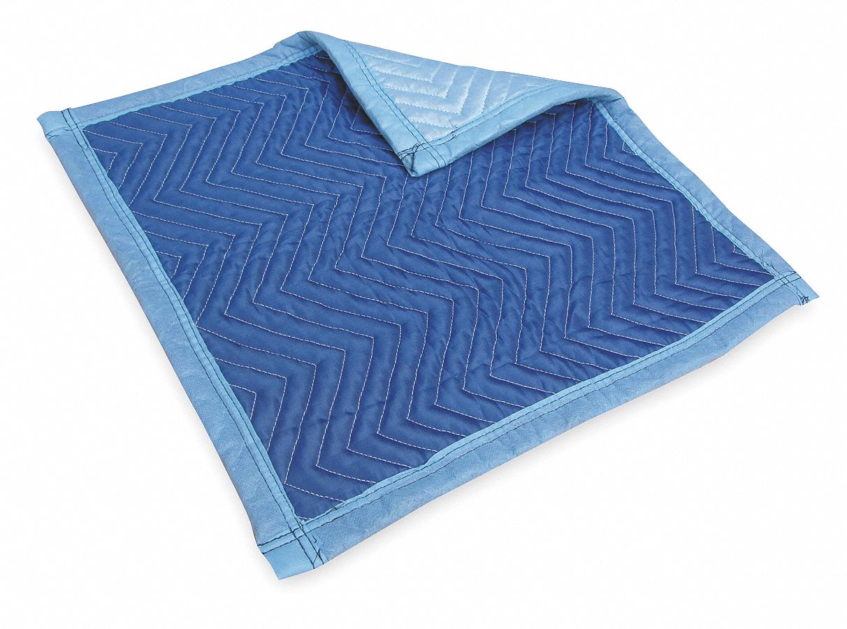 Quilted Moving Pad, Polyester, 6 1/2 ft Length, 6 ft Width, 6.2 lb, PK