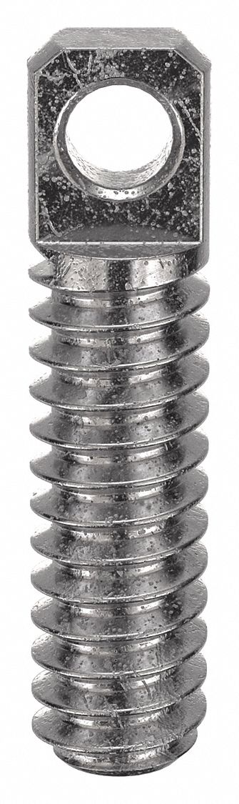 SPRING ANCHOR, #6-32 THREAD, 0.138 IN DIA, 37/64 IN OVERALL L, SWIVEL, 18-8 STAINLESS STEEL