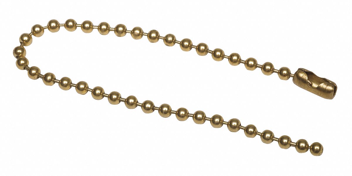 Beaded Chain 4 1/2 in L Iron PK100
