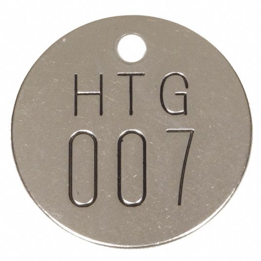 GRAINGER APPROVED Numbered Tag, Valve Tag Application General Purpose