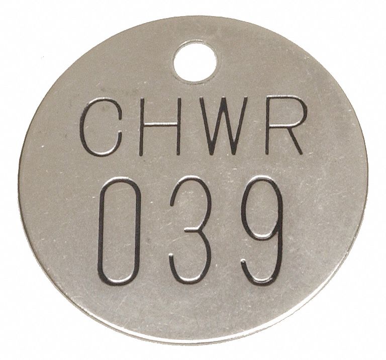 GRAINGER APPROVED Numbered Tag, Valve Tag Application General Purpose