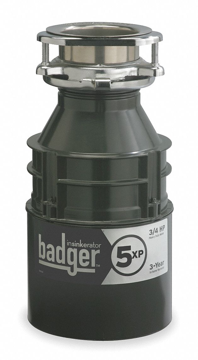 FOOD WASTE DISPOSER,3/4 HP,3 YR WAR