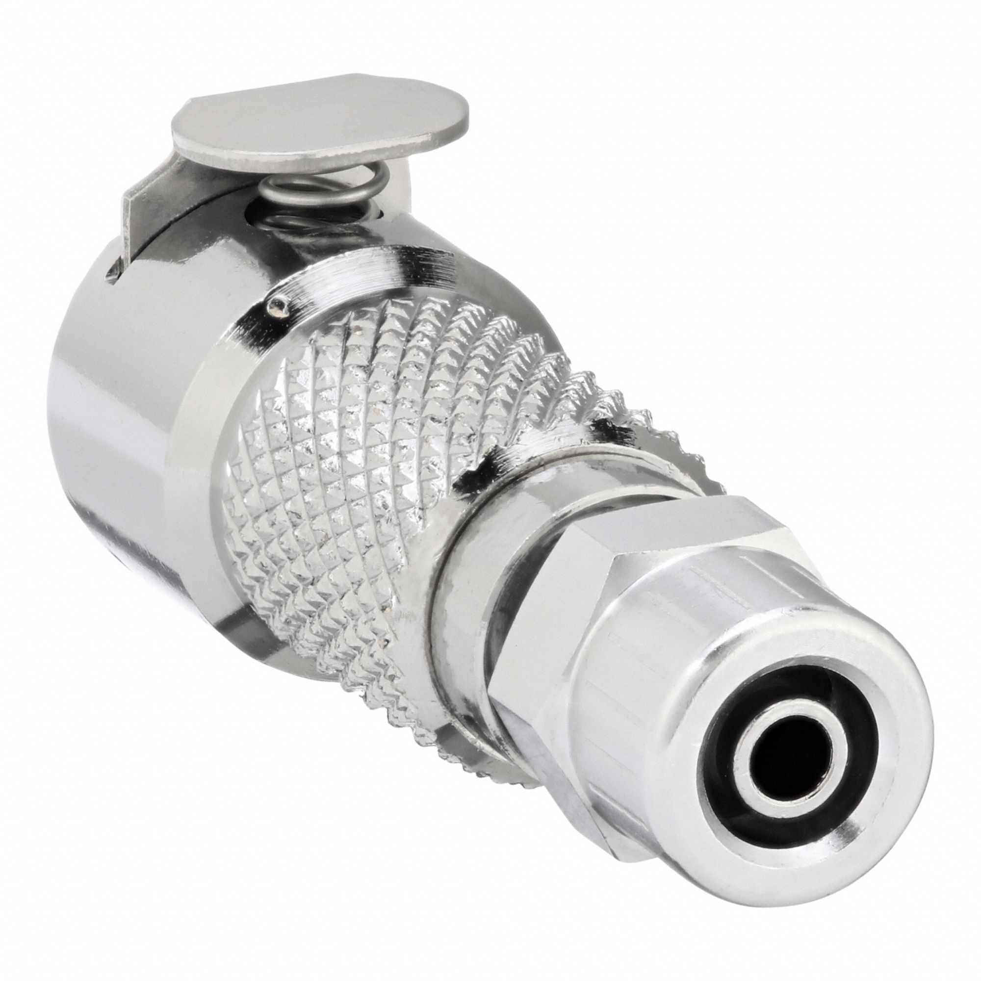 Quick Connection Coupling: Straight, 5/32 in ID x 1/4 in OD Size, Quick Disconnect, Brass