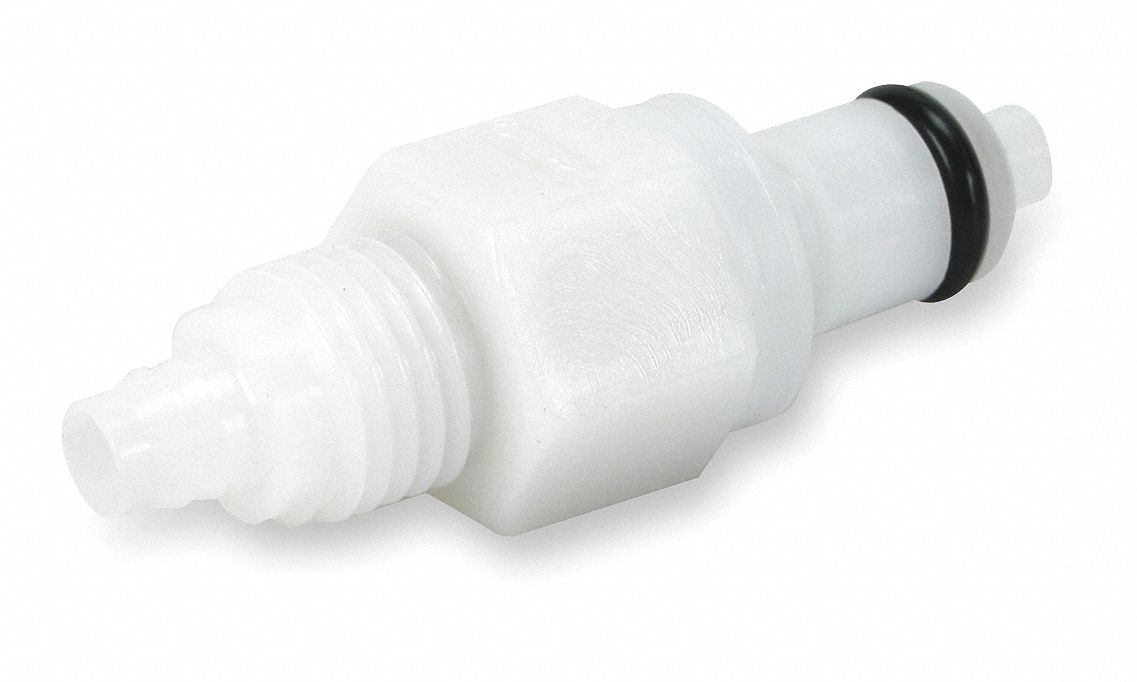 COLDER Inline Insert: Acetal, 1/4 in, Insert x Tube, Shut-off, 1 17/32 ...