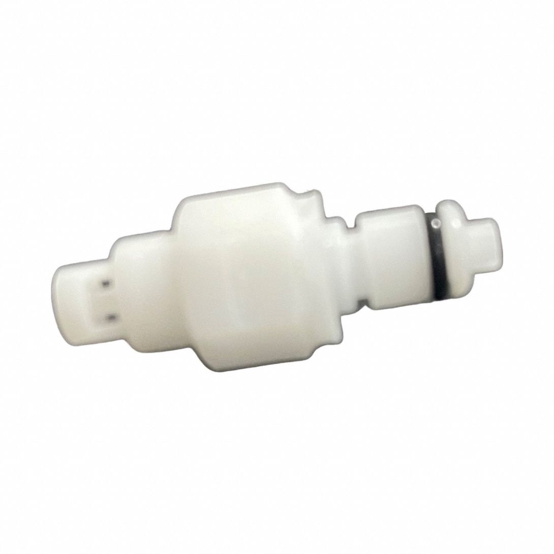 Quick Connection Insert: Insert, 1/16 in Pipe Size, Barbed x Barbed, Acetal, White