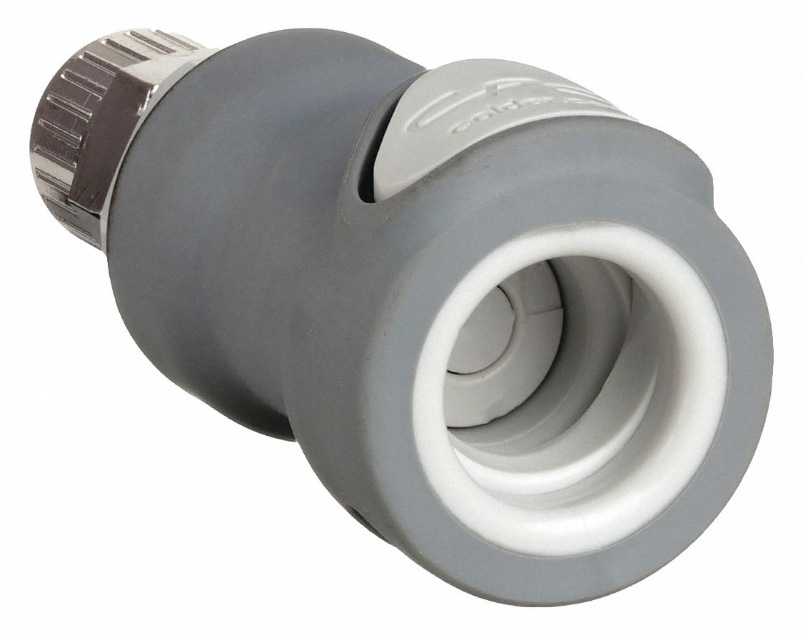 Quick Connection Coupling: Straight, 1/4 in ID x 3/8 in OD Size, Quick-Disconnect Coupler x Tube