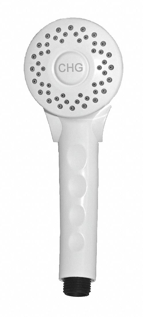 SHOWERHEAD: ENCORE, SANISHOWER WITH SHUT-OFF, SINGLE FUNCTION, 2 GPM, WHITE FINISH