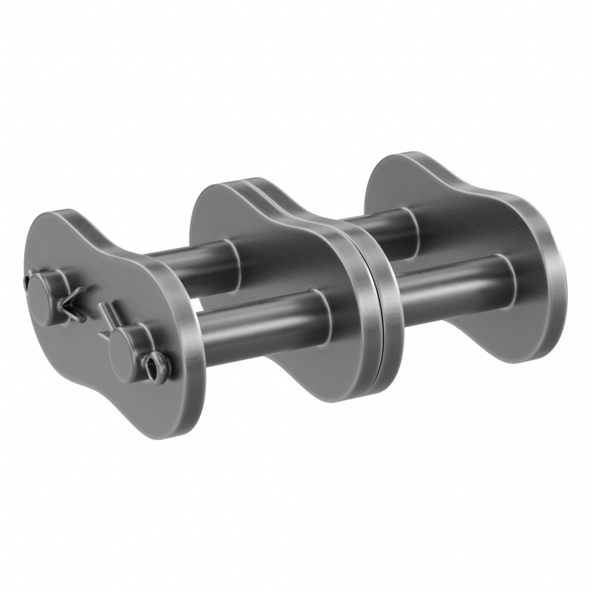 Connecting Link: For Std Roller Chains, 100, Double Strand, 1 1/4 in Pitch, 3/4 in Roller Dia