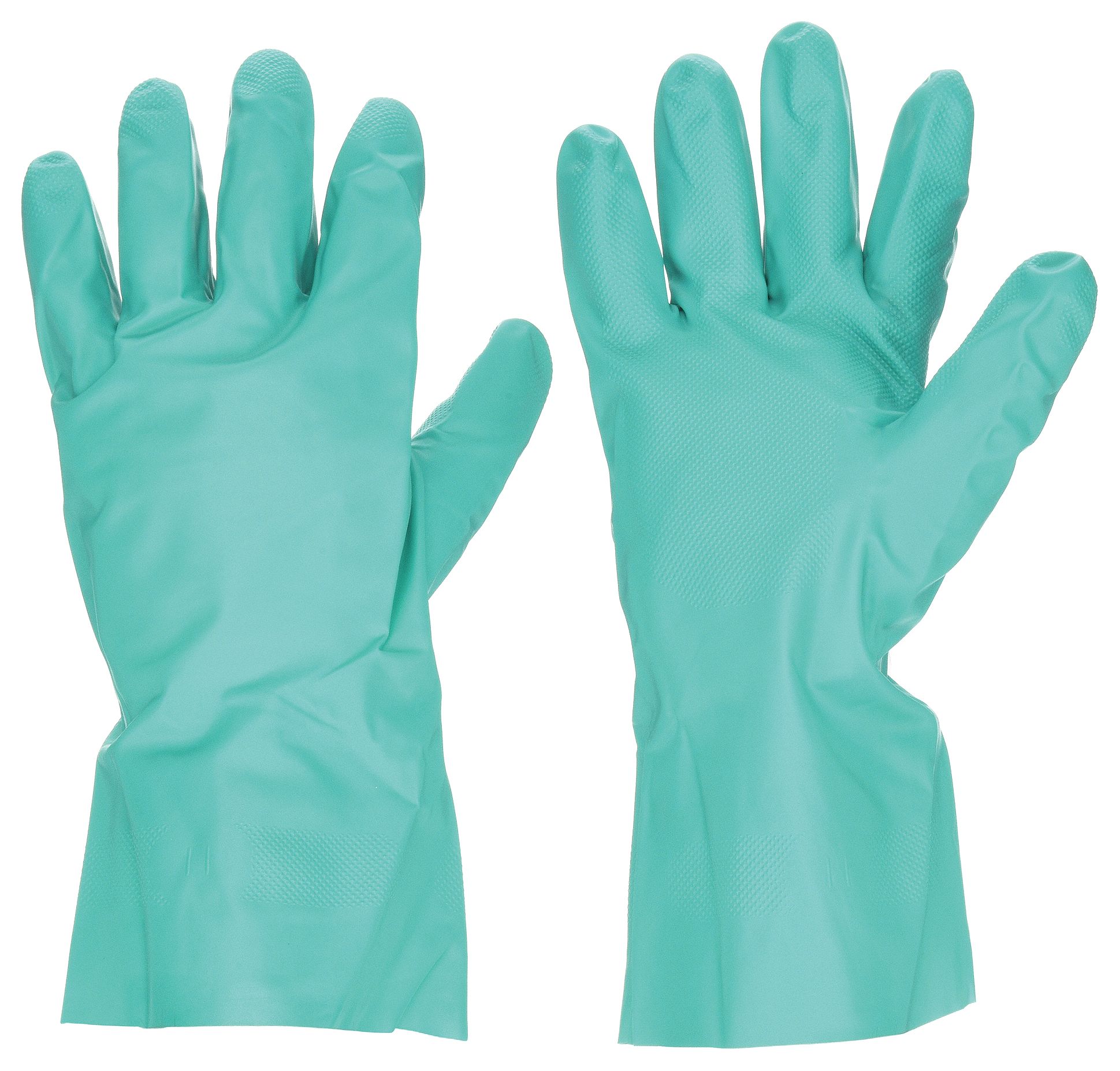 CHEMICAL RESISTANT GLOVES, 11 MIL, 13 IN LENGTH, DIAMOND, SIZE 7, GREEN