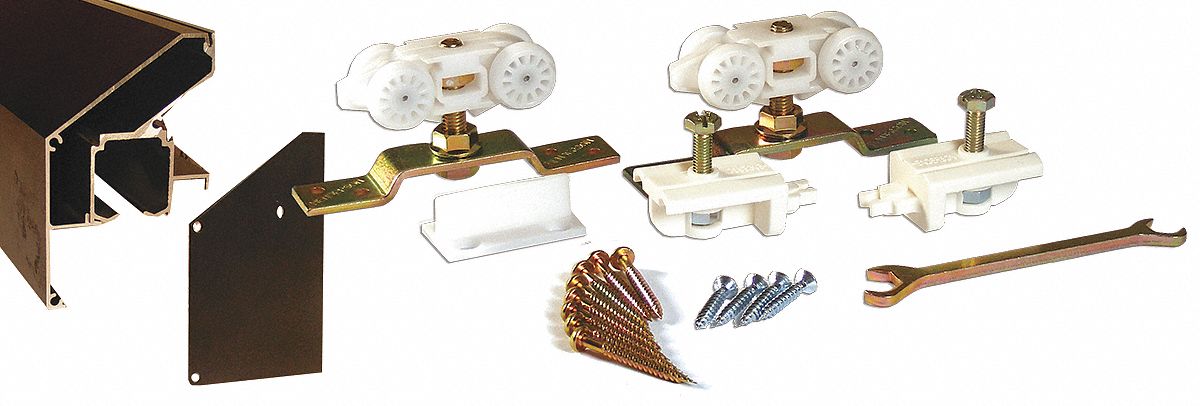 Track Kit: 6 ft Lg, 2 1/2 in Wd, 4 in Ht, 200 lb Max Wt, Top