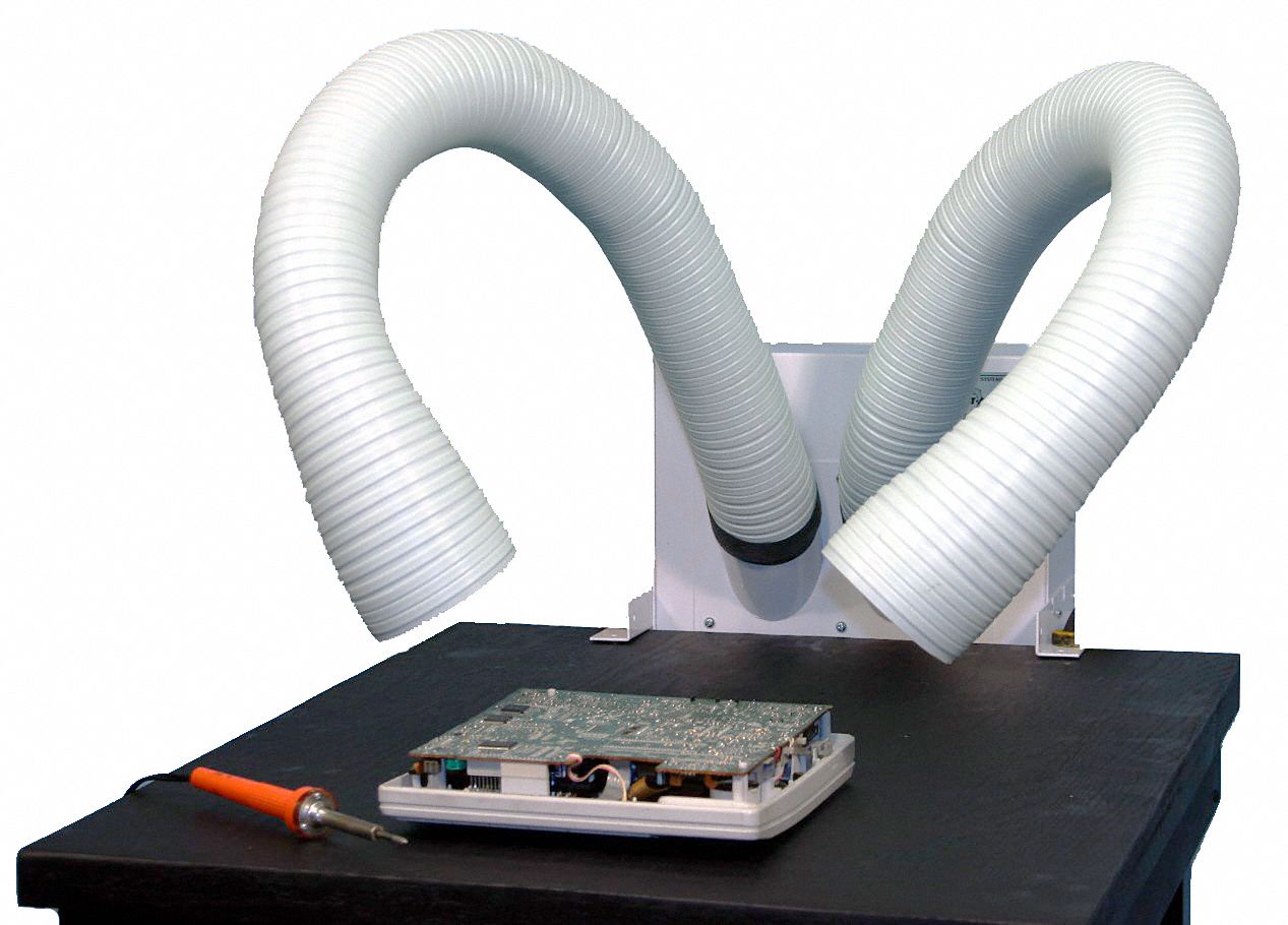 EXTRACTALL Benchtop Fume Extractor 350 cfm, 4.4 ft Hose Lg, 68 dB