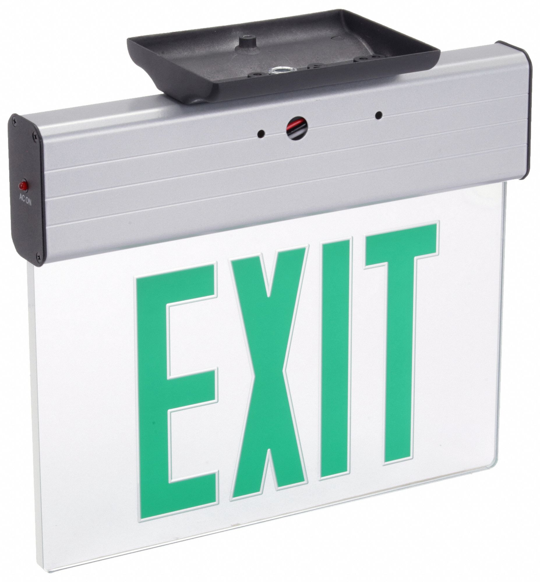 2 Faces, Green, Edgelit Exit Sign 2YGL3EDG 2 G M6 Grainger
