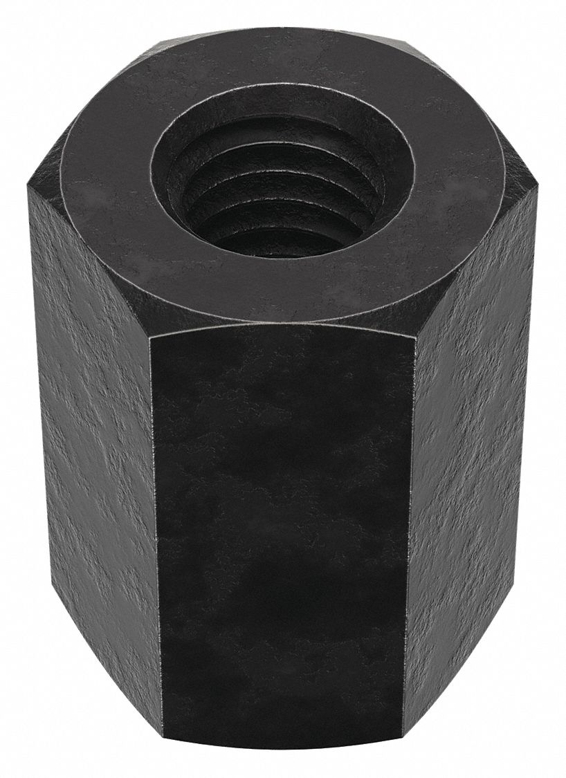 COUPLING NUT, BLACK OXIDE, GRADE 5, STEEL, ½