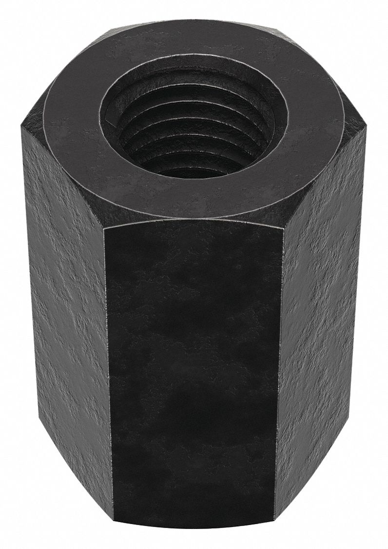 COUPLING NUT, BLACK OXIDE, GRADE 5, STEEL, 1