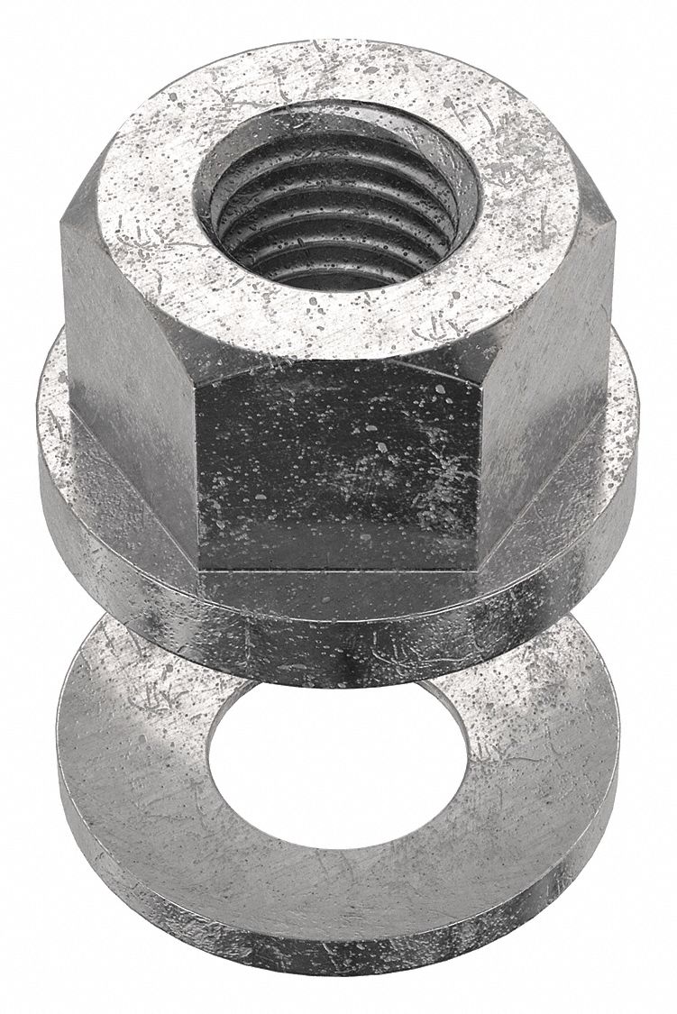 Spherical Flange Nut and Washer Assembly, 1/2"13 Thread, Spherical Flange Nut 2YHG841924