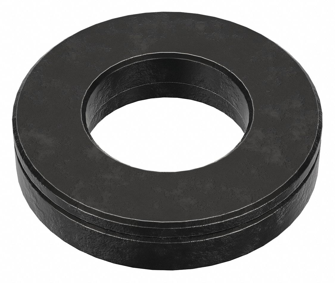 Spherical Washer Assembly: 12L14, Steel, Black Oxide, 1 1/8 in Screw Sz, 1/2 in Max Thick, 1 PR