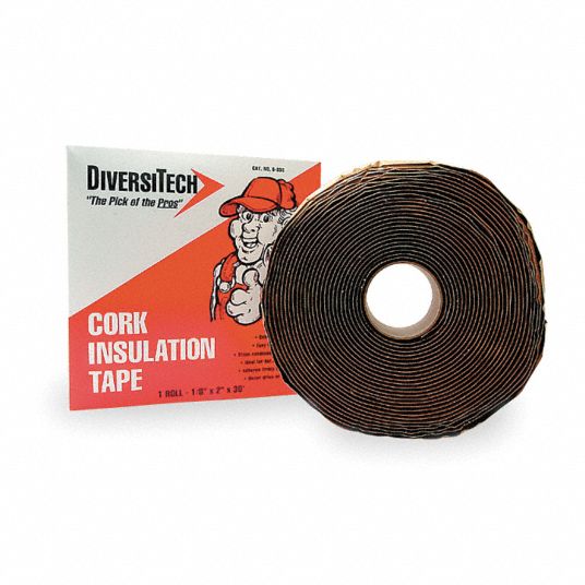 DIVERSITECH Cork Insulation Tape, For Use With Hot and Cold Pipes