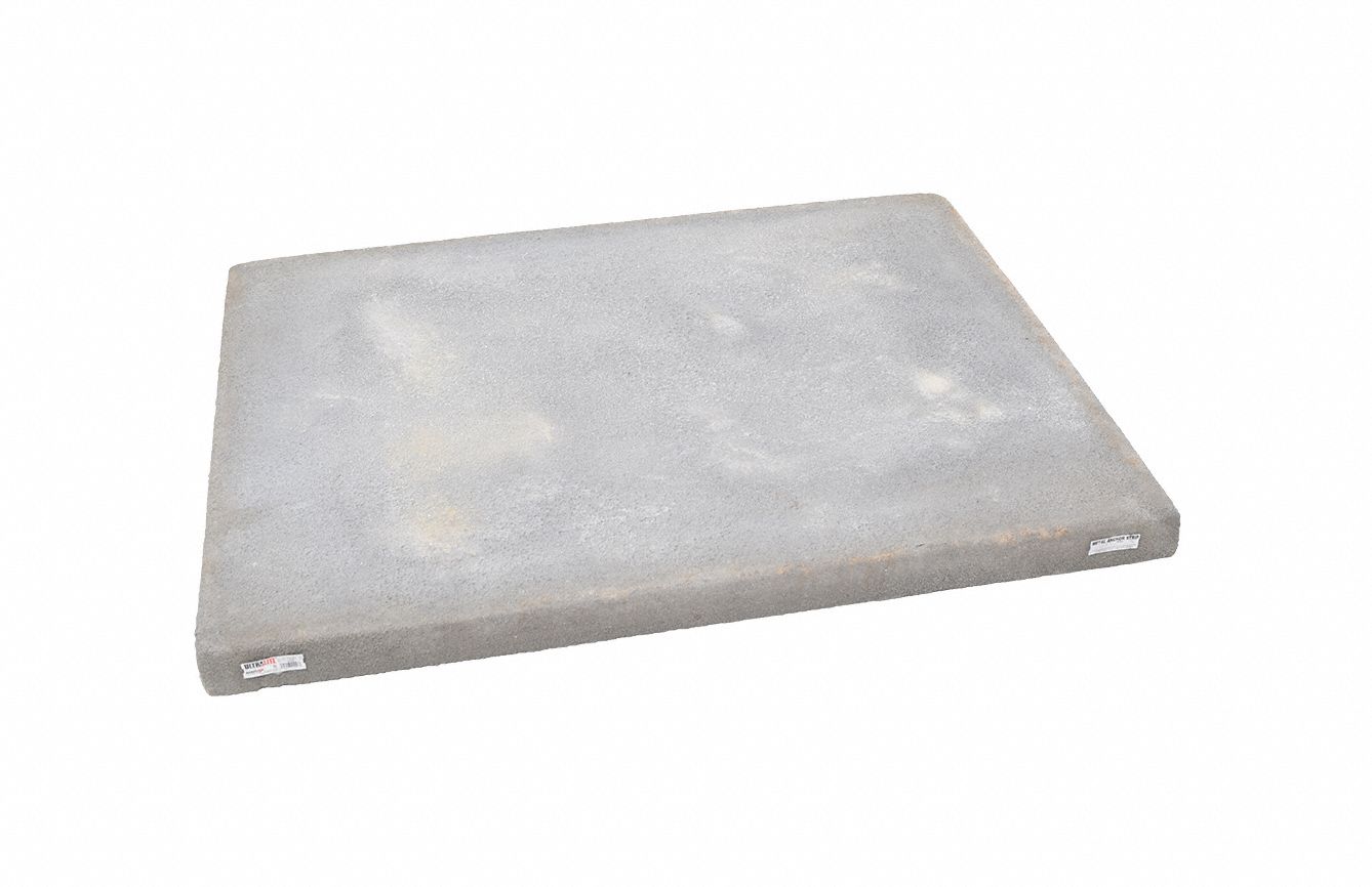 Mounting Pad: Rectangle, 36 in Lg, 48 in Wd, 3 in Ht, Concrete Outer, Gray