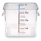 SQUARE STORAGE CONTAINER,6 QT,CLEAR